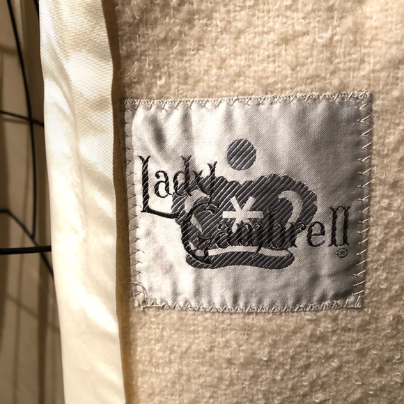 50s/60s Vintage Vanilla Boucle Wool Coat - Picture 5 of 8